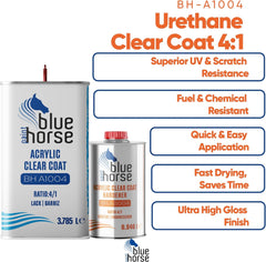 BH-A1004 Clear Coat & A2004 Hardener – High-Gloss Urethane Finish | Rapid Drying 2K Automotive Clear | Ideal for Low-Temp Application