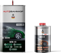 AB-CC2244 - 4:1 – 1 Gallon HS Clear Coat + 1 Quart Fast Hardener | High Gloss Finish | Quick Dry for Cold Temps