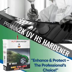 AB-CC2222 Kit – 2:1 High Solids Clear Coat + 2K UV Fast Hardener | Quick Drying for Cold Weather | High Gloss Finish | Excellent Flow & Easy Application for Automotive Refinishing