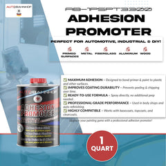 Tintable Adhesion Promoter - Transparent, Quick-Drying Primer for Automotive Bumpers, Plastic, Metal, and Aluminum Surfaces – Professional-Grade Adhesion Enhancer (1 Quart)