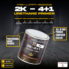 (Primer+ Hardener Kit) & All Surfaces 2K Urethane Primer Kit - 1 Gallon Primer + 1 Quart Hardener
