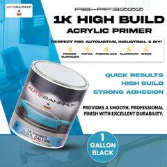 AB-PF 3000 1K Primer Surfacer  – High Build, Fast Drying, Easy Sanding, Rust-Resistant Automotive & Industrial Primer for Metal, Plastic, Fiberglass & Wood – 1 Gallon