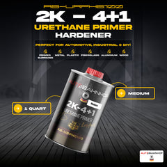 (Primer+ Hardener Kit) & All Surfaces 2K Urethane Primer Kit - 1 Gallon Primer + 1 Quart Hardener