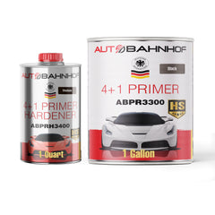 (Primer+Hardener Kit) AB-PR 3300 4:1 Industrial Urethane Primer & AB-PR 3400 Hardener  – Professional Auto Refinishing System – 1 Gallon Primer + 1 Quart